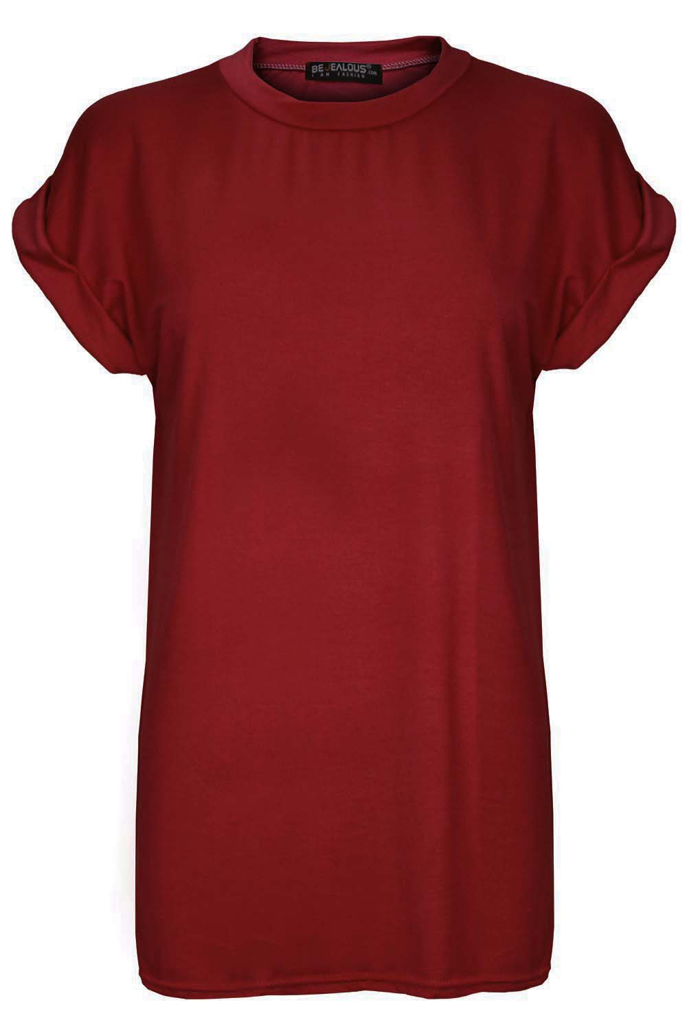 Hannah Roll Sleeve Oversized Jersey Tshirt