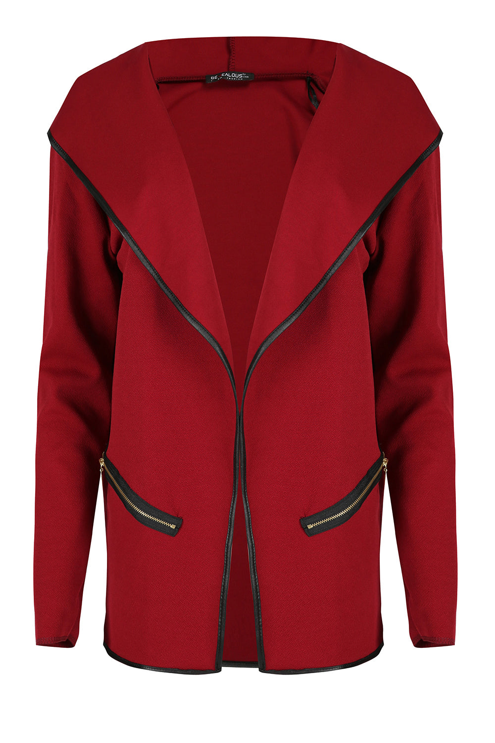 Sasha Contrast Piped Hooded Cardigan Jacket
