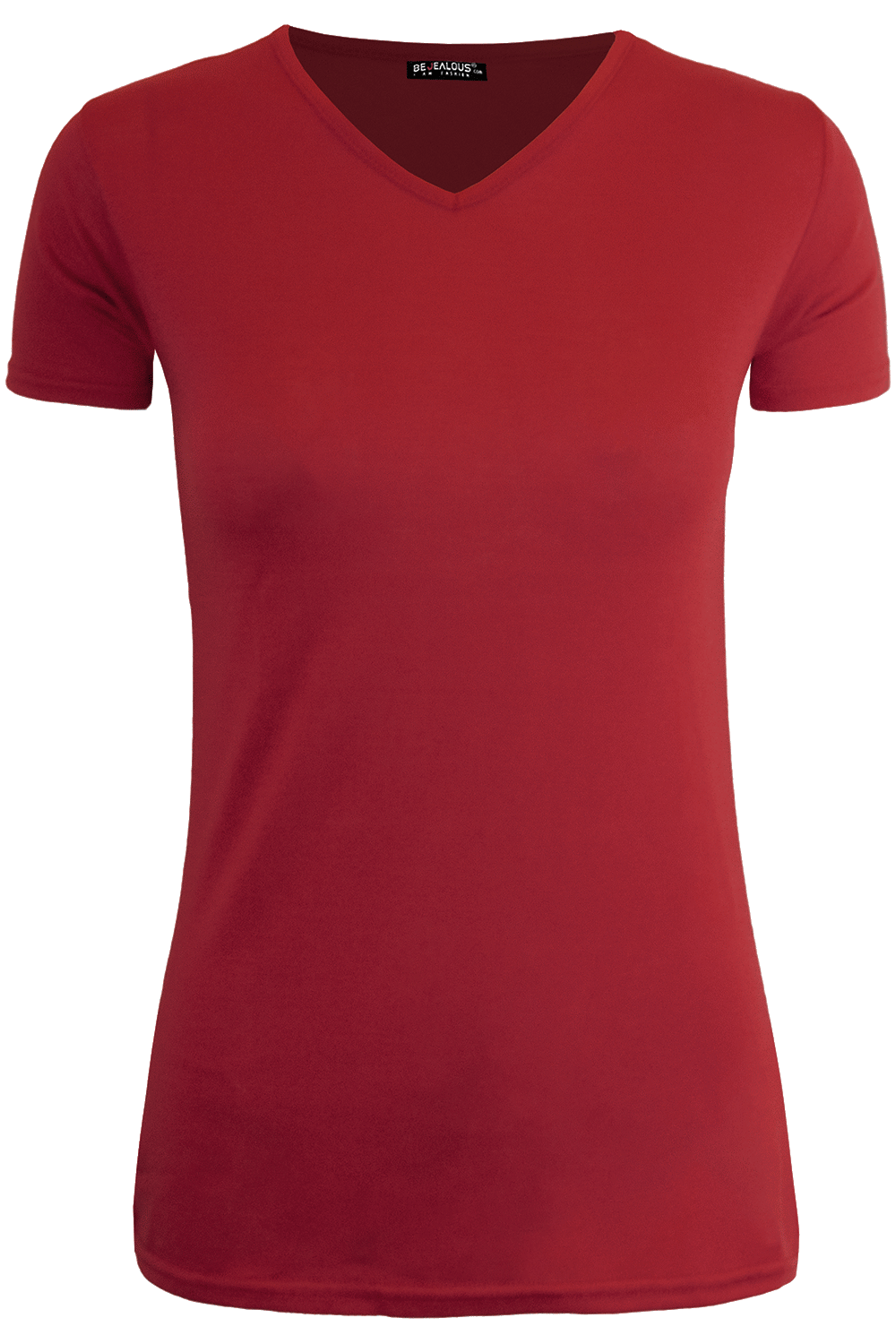 Short Sleeve Basic Black Vneck Tshirt