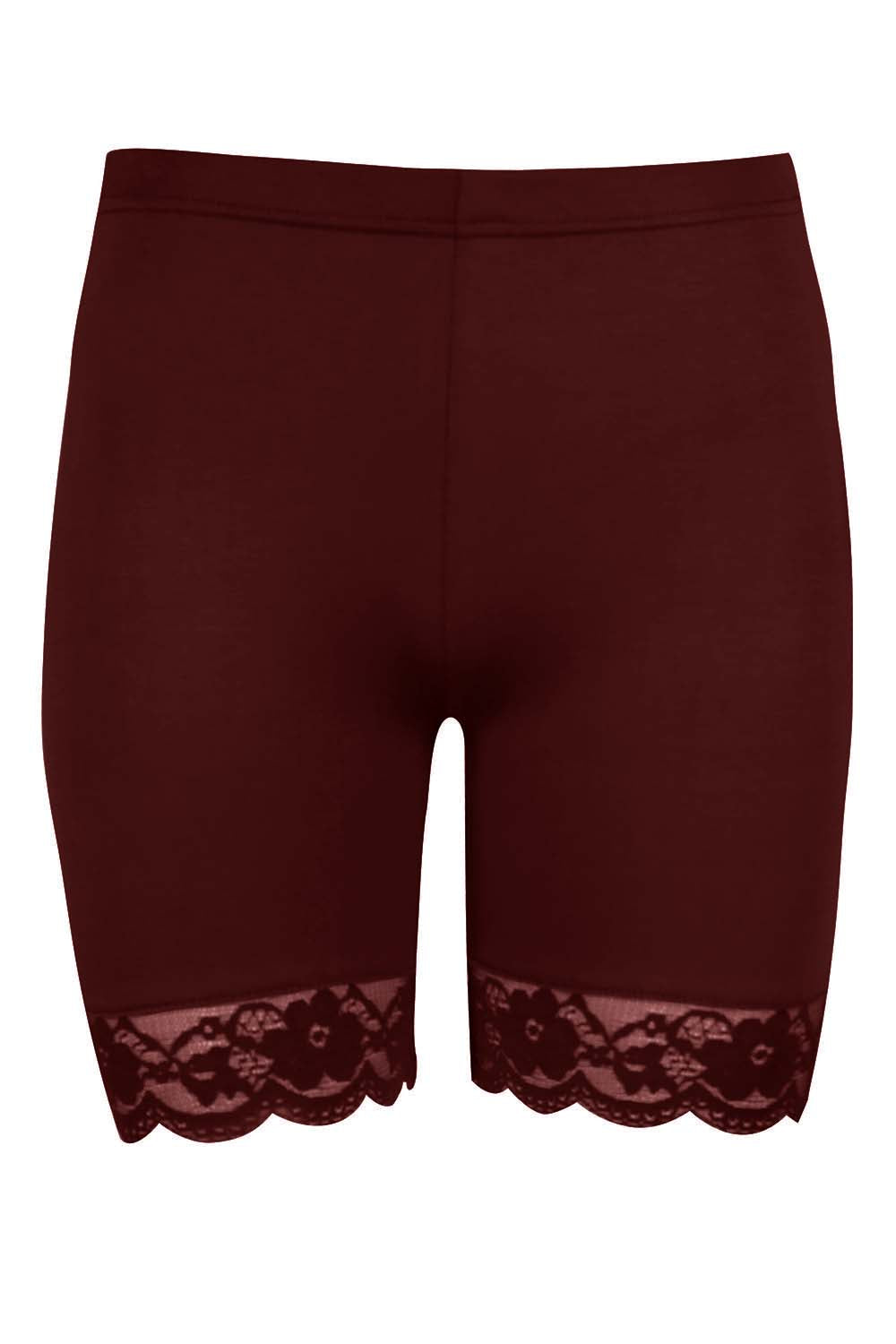 Zoe Lace Trim Basic Jersey Cycling Shorts
