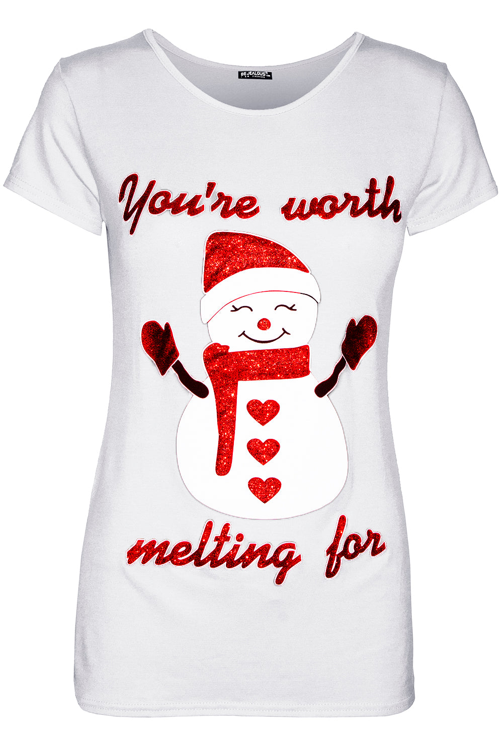 Maisie Christmas Xmas Cap Sleeve T Shirt Tee Top