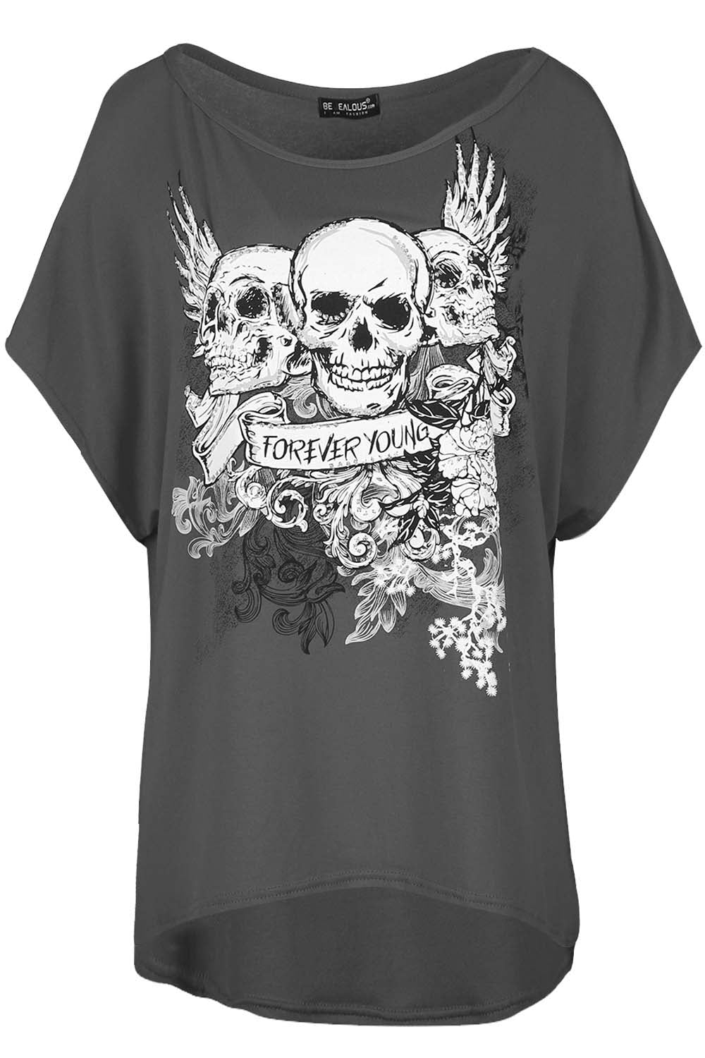 Mia Floral Crown Young Forever Oversized T Shirt