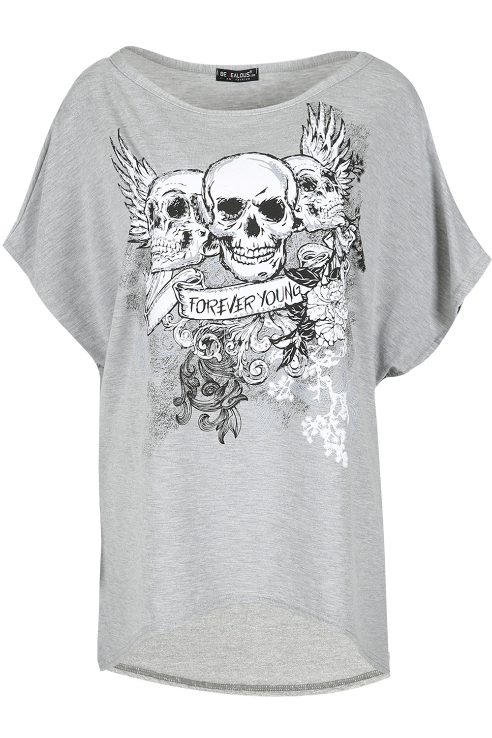 Mia Floral Crown Young Forever Oversized T Shirt