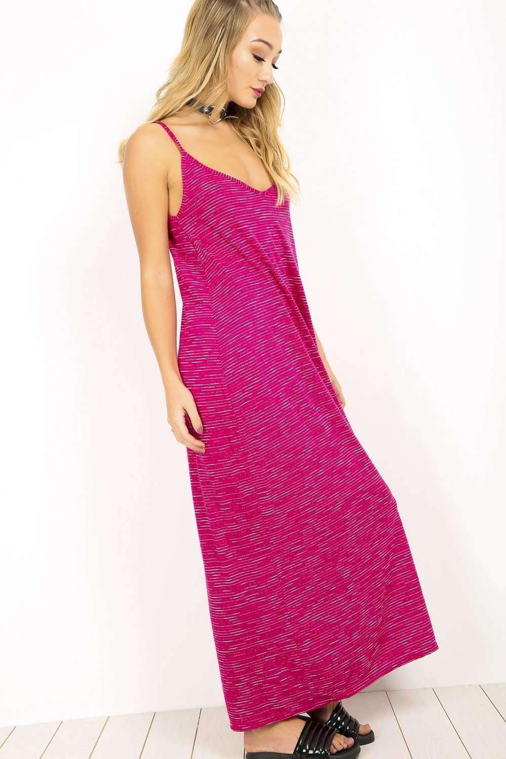 Amelia Navy Marl Knit Oversized Maxi Dress - bejealous-com