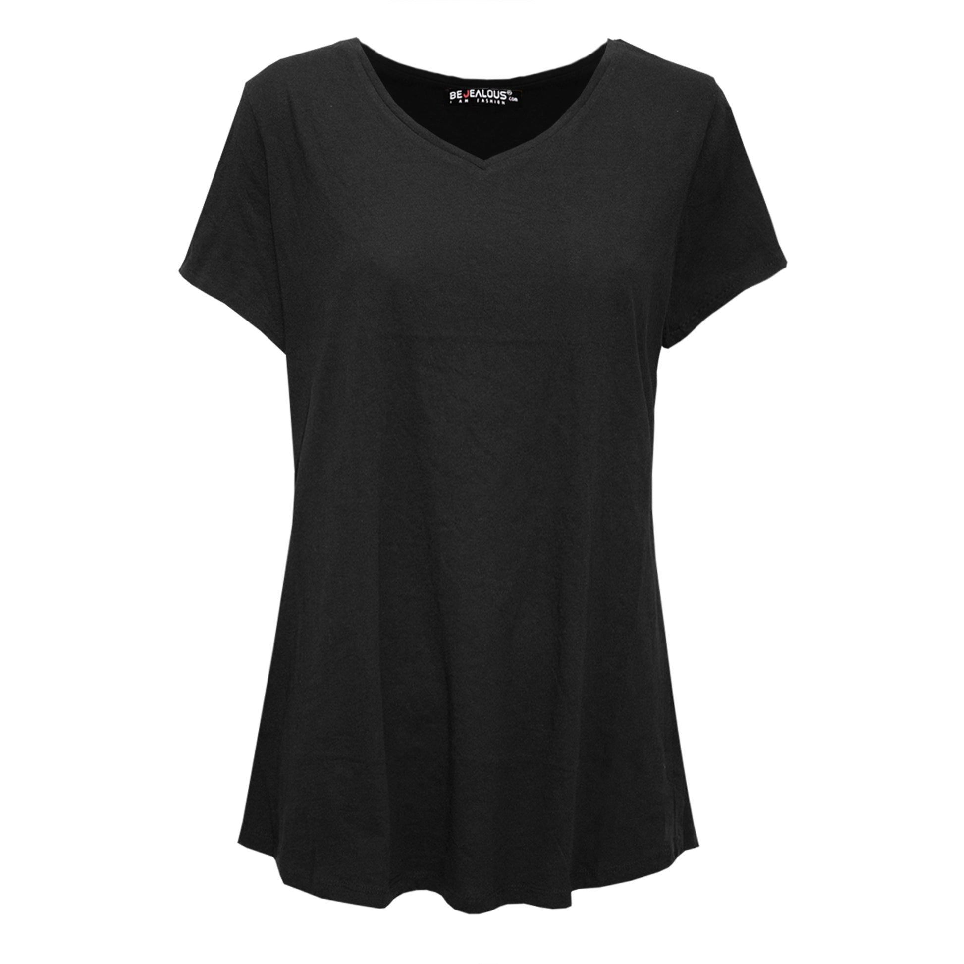 Mia V Neck Basic Casual Short Sleeve T Shirt