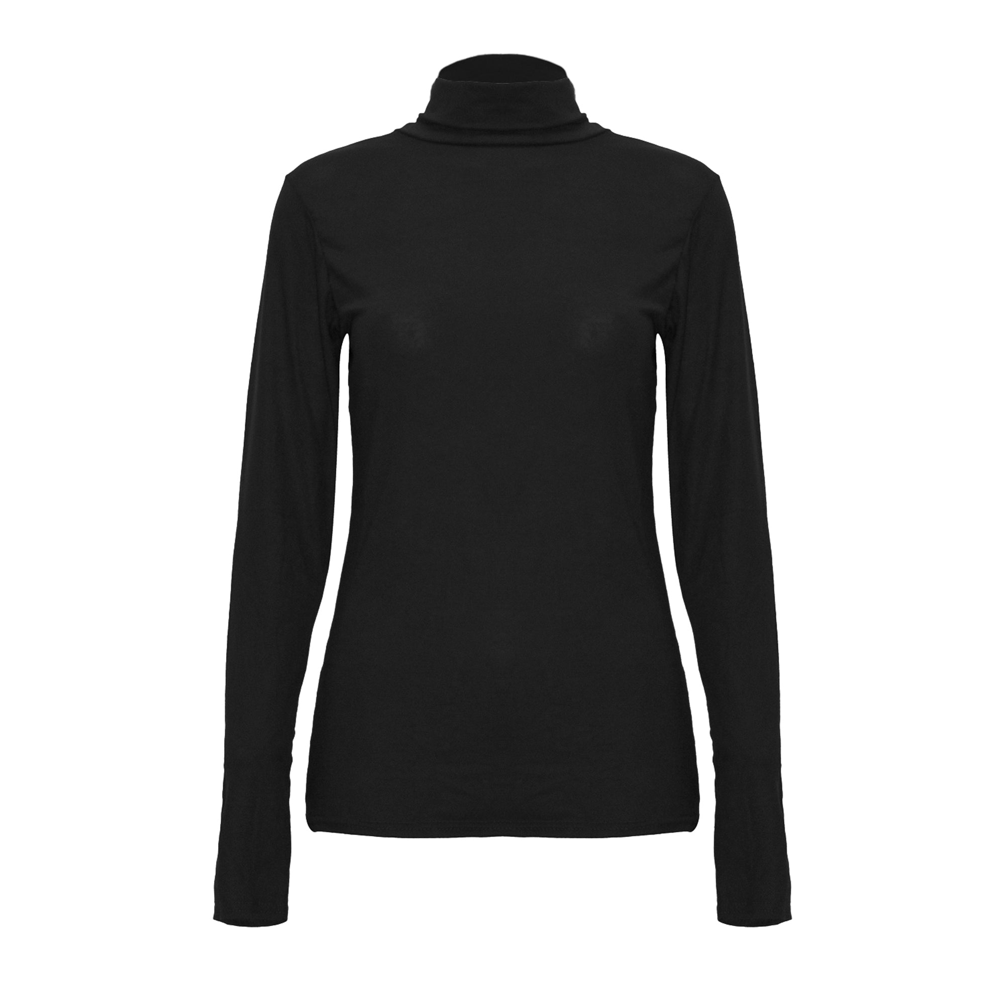 Ava Polo Neck Long Sleeve Basic Top