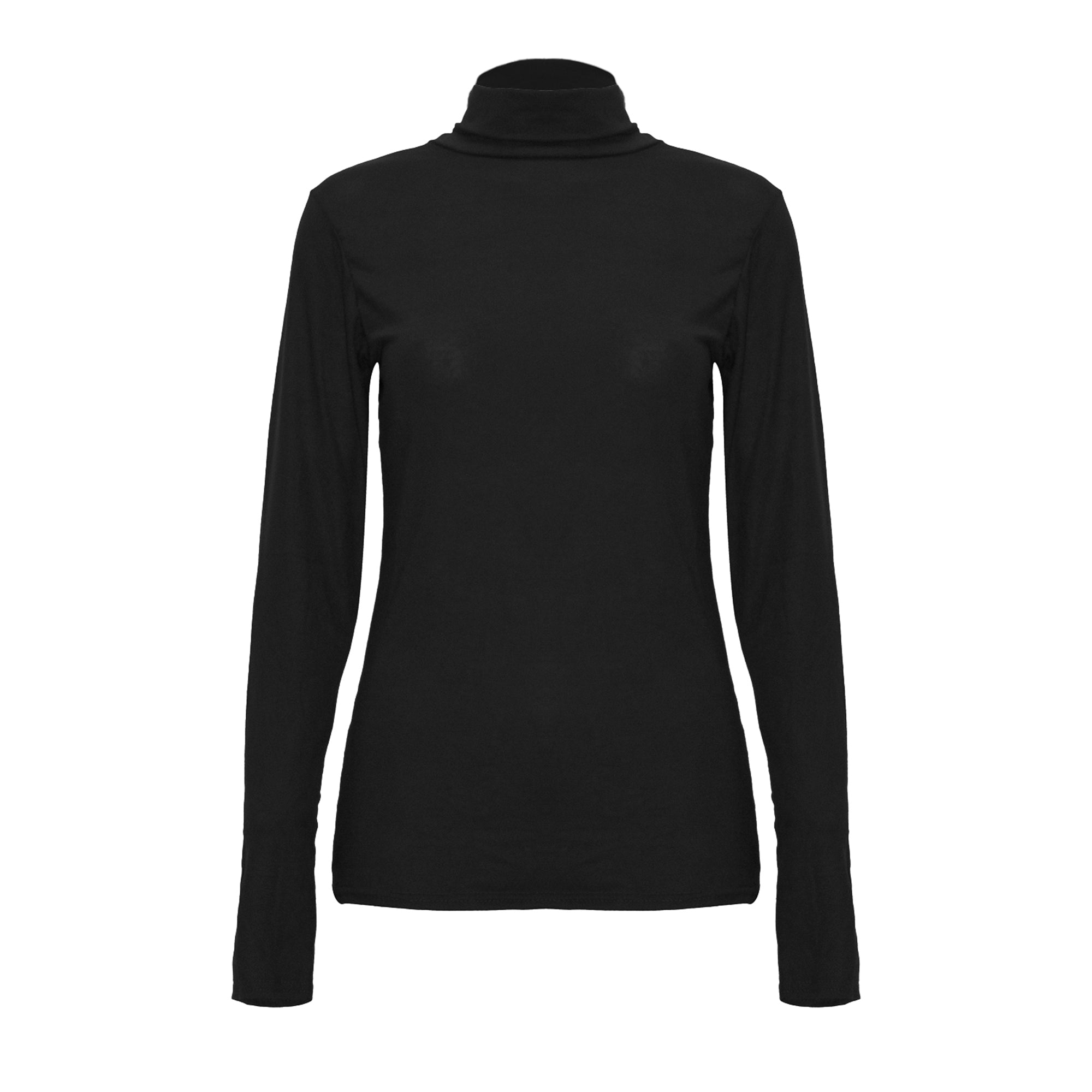 Ava Polo Neck Long Sleeve Basic Top