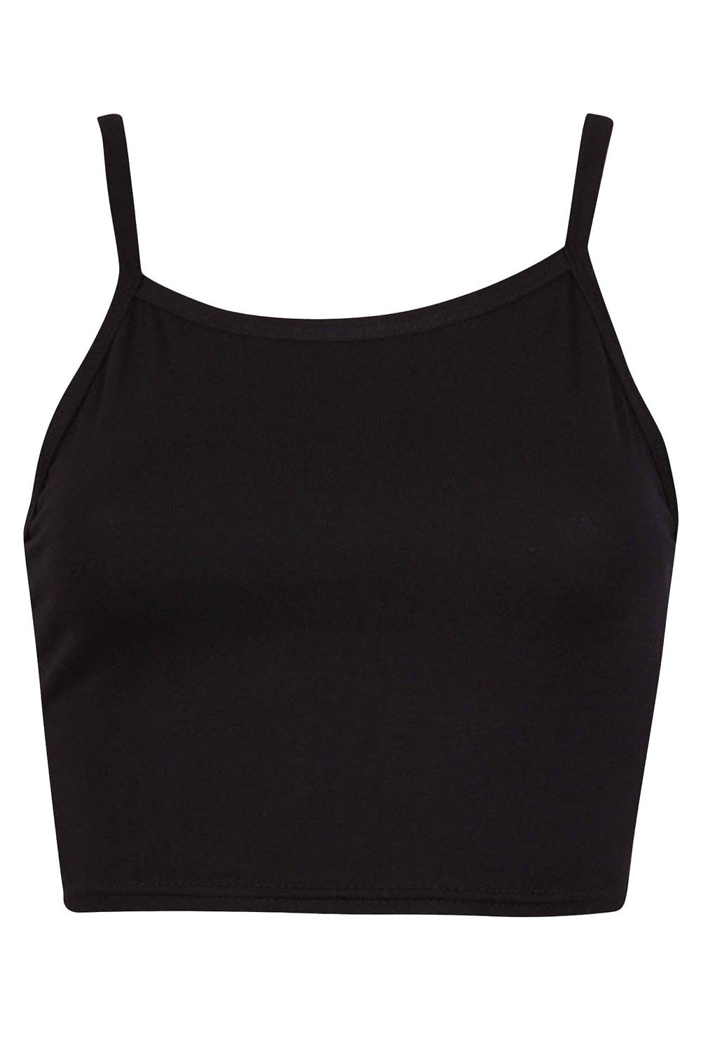 Strappy Grey Basic Jersey Cami Crop Top - bejealous-com