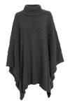 Alissia Roll Neck Oversized Knitted Poncho