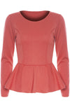 Aria Frill Long Sleeve Mini Dress Top