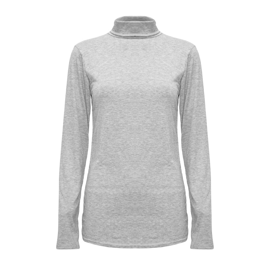 Ava Polo Neck Long Sleeve Basic Top