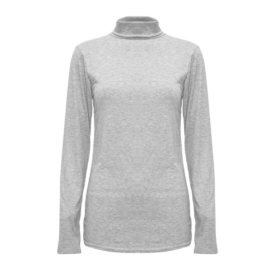 Ava Polo Neck Long Sleeve Basic Top