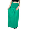 Lily High Waisted Plain Jersey Maxi Skirt