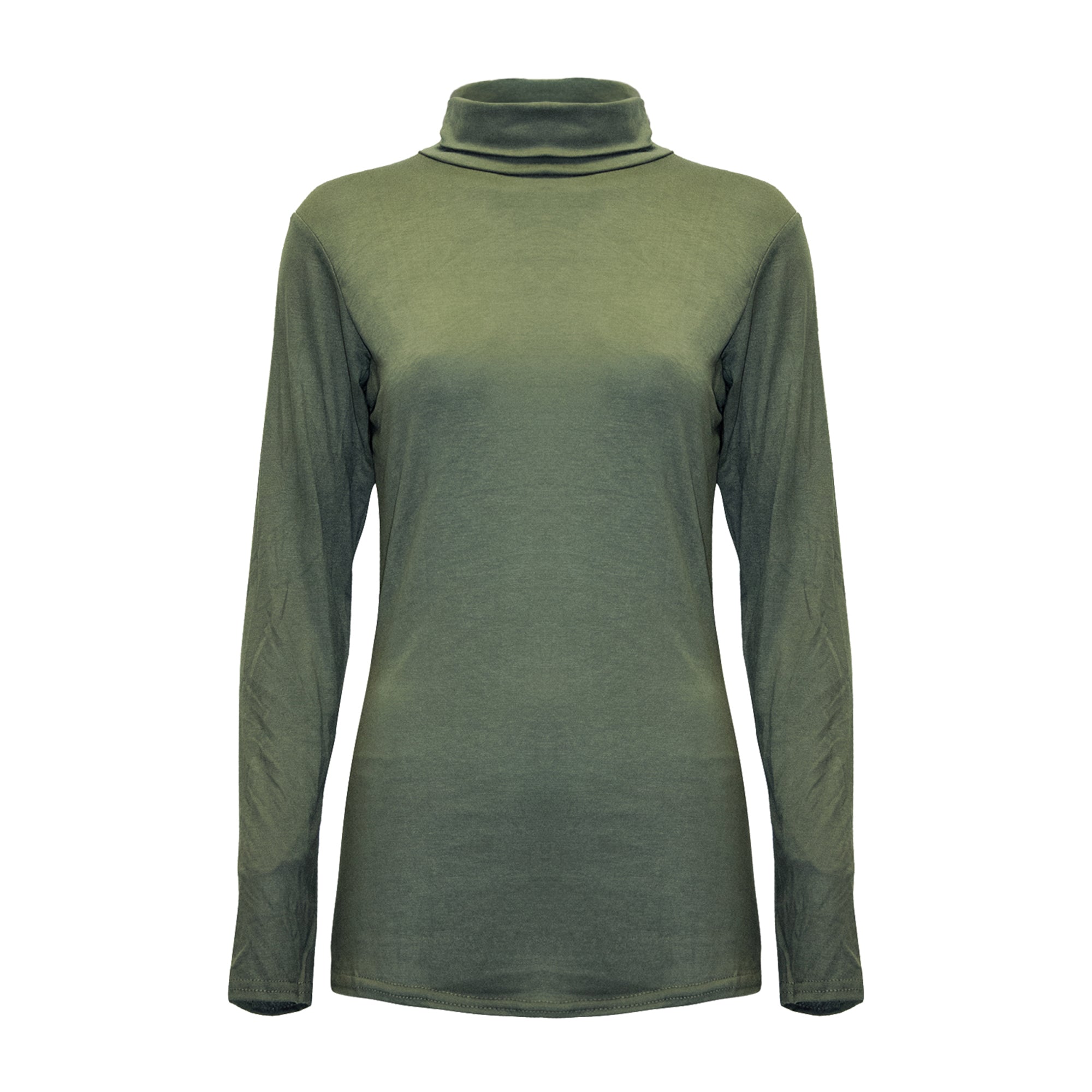 Ava Polo Neck Long Sleeve Basic Top