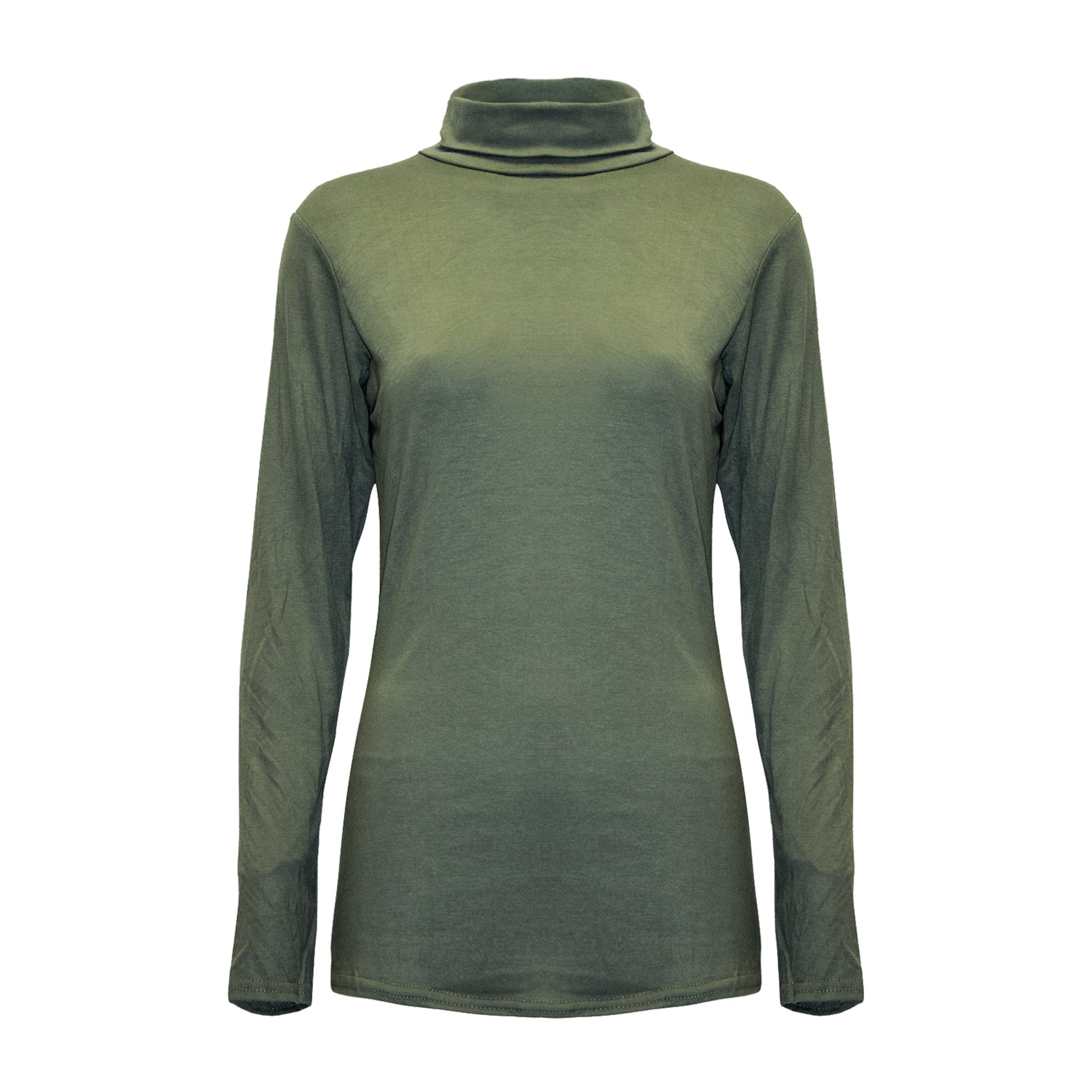 Ava Polo Neck Long Sleeve Basic Top