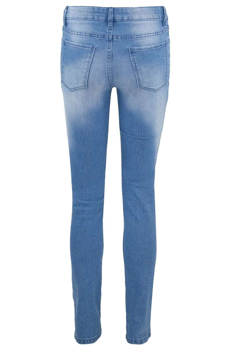 Mid Rise Denim Washed Blue Skinny Jeans - bejealous-com