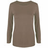 Olivia Plain Casual Long Sleeve T Shirt