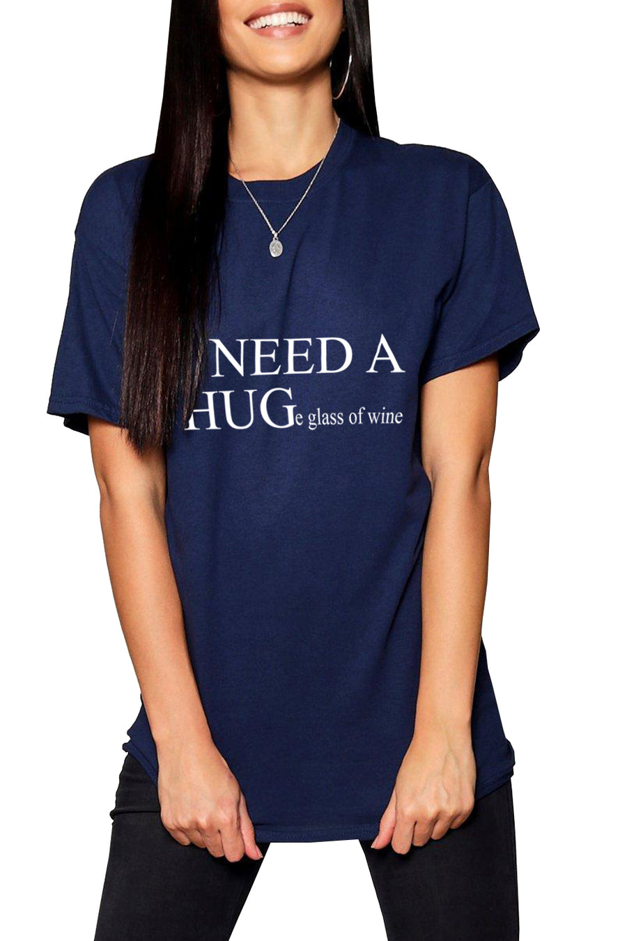 Amy I NEED A HUG Baggy Boyfriend Top