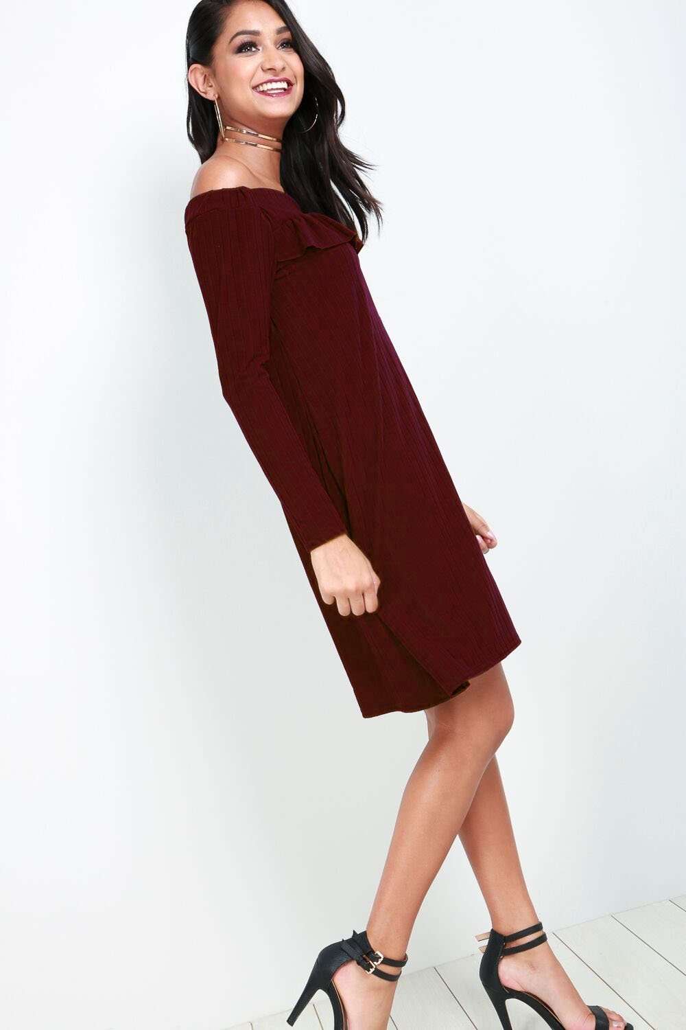 Alexia Bardot Long Sleeve Swing Dress - bejealous-com