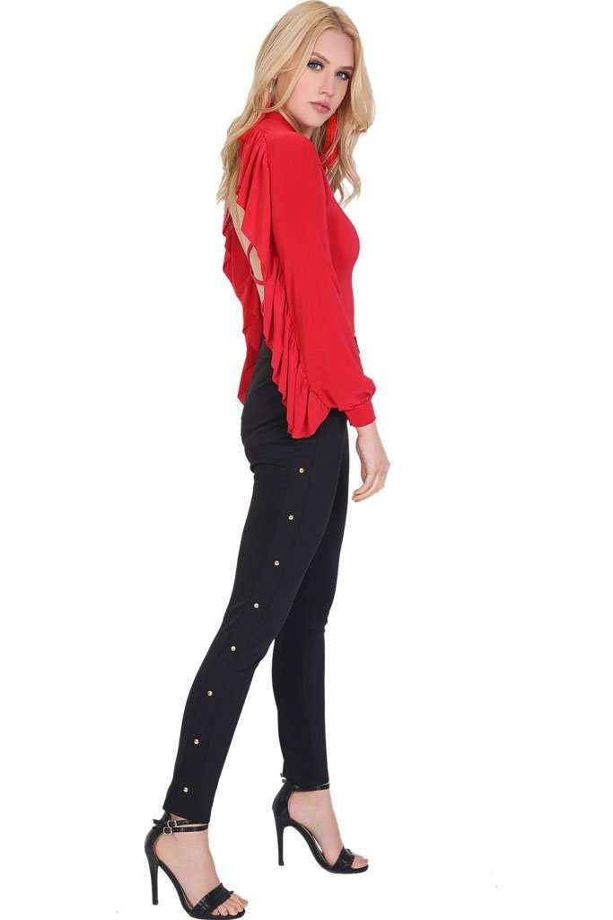 Alice Strappy Open Back Long Sleeve Bodysuit - bejealous-com