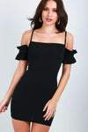 Alice Strappy Ruffle Sleeve Bodycon Dress - bejealous-com