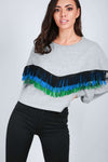 Alice Tassel Front Oversized Cropped Sweatshirt - bejealous-com
