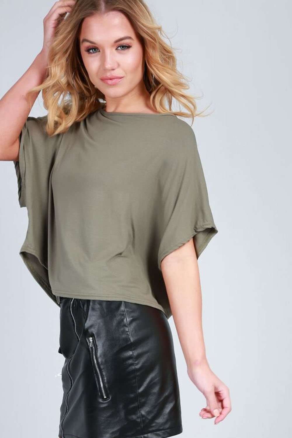 Alliah Baggy Cropped Plain Jersey Tshirt - bejealous-com