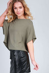 Alliah Baggy Cropped Plain Jersey Tshirt - bejealous-com