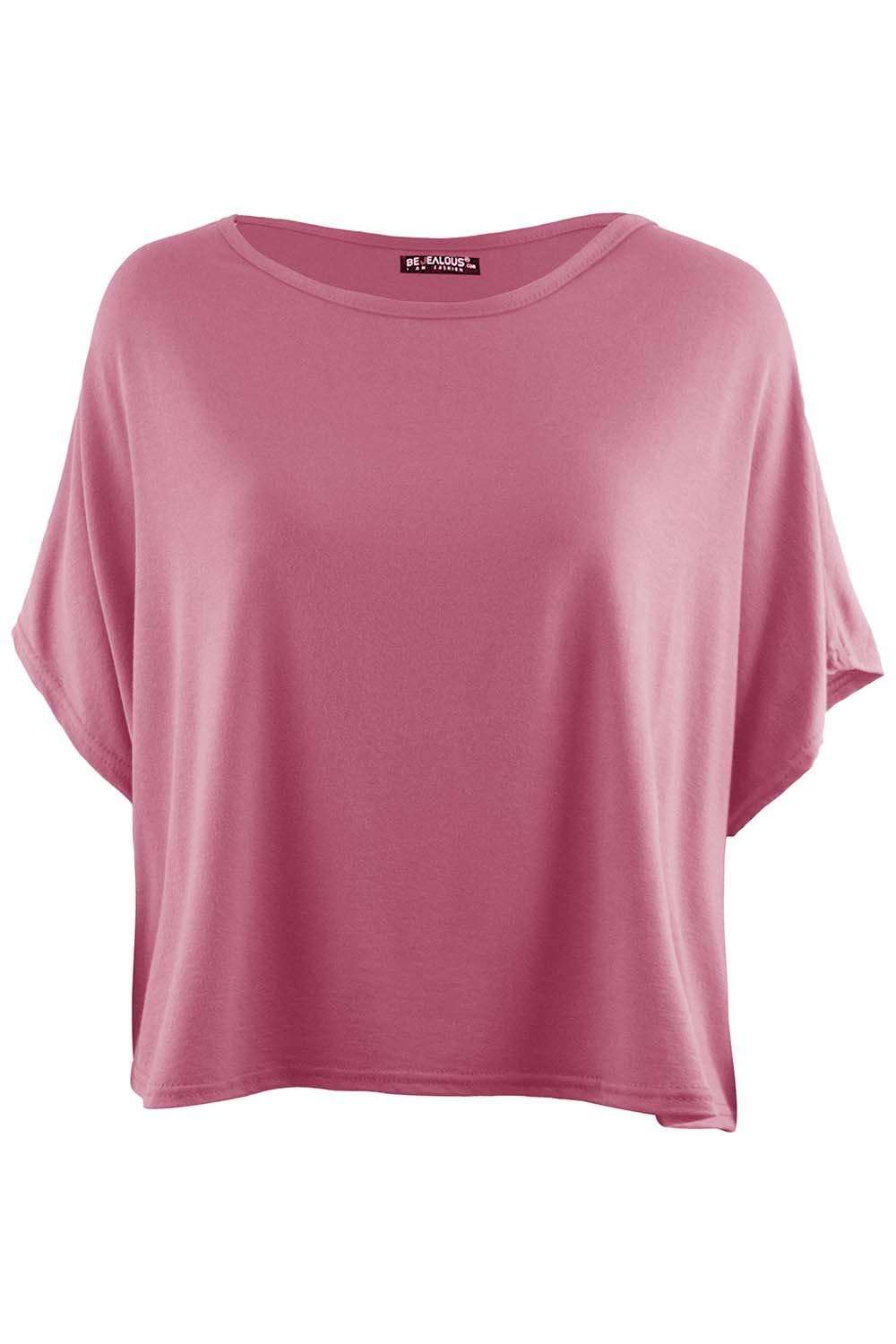 Alliah Oversized Cropped Plain Jersey Tshirt - bejealous-com