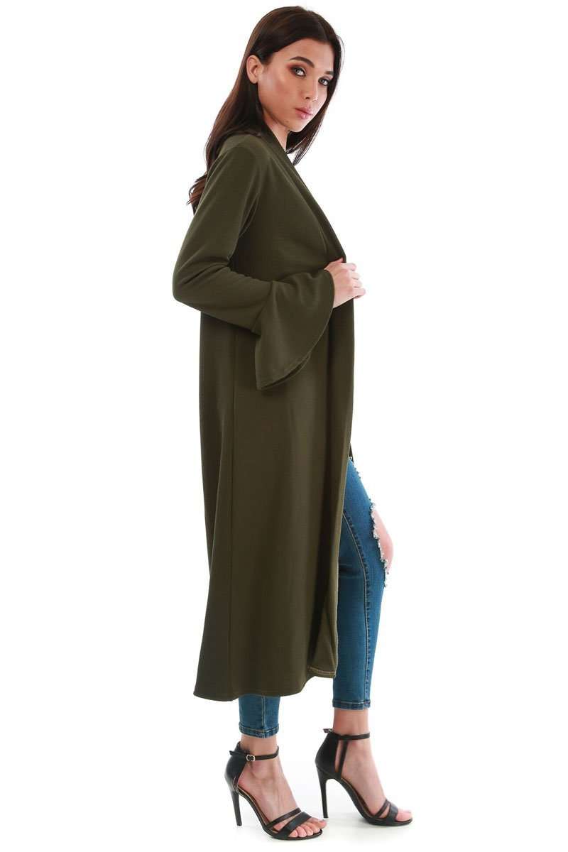 Amber Frill Sleeve Midi Trench Jacket - bejealous-com