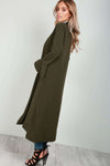 Amber Frill Trim Long Sleeve Maxi Jacket - bejealous-com