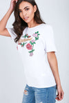 Amelia Girlhood Slogan Floral Print Tshirt - bejealous-com