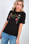 Amelia Girlhood Slogan Floral Print Tshirt - bejealous-com