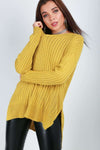 Amelie Long Sleeve V Neck Ribbed Knitted Jumper - bejealous-com