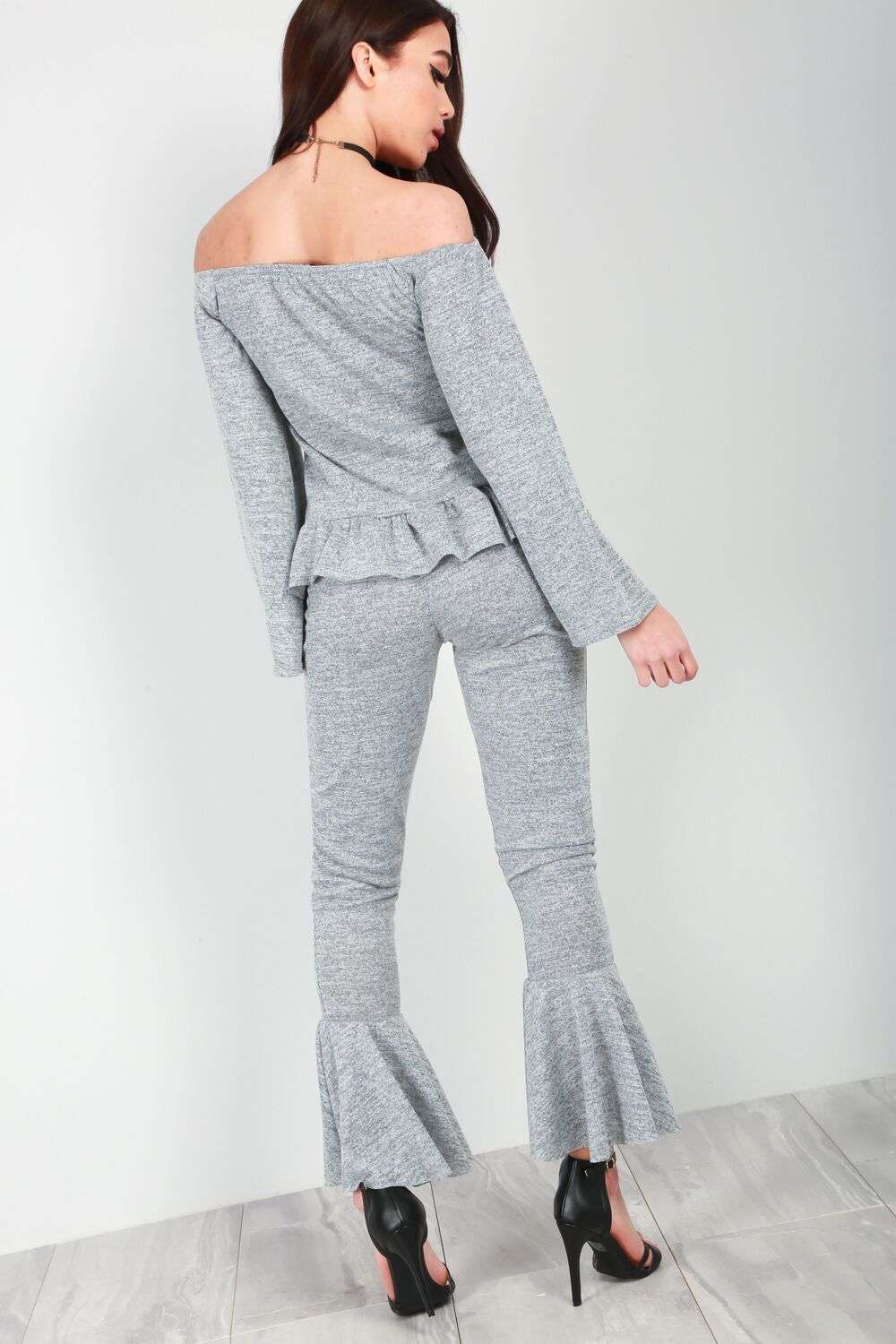 Ariana Off Shoulder Frill Trim Co-Ord Set - bejealous-com