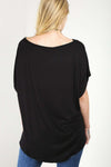 Arlene Be Happy Oversized Slogan Print T-Shirt - bejealous-com