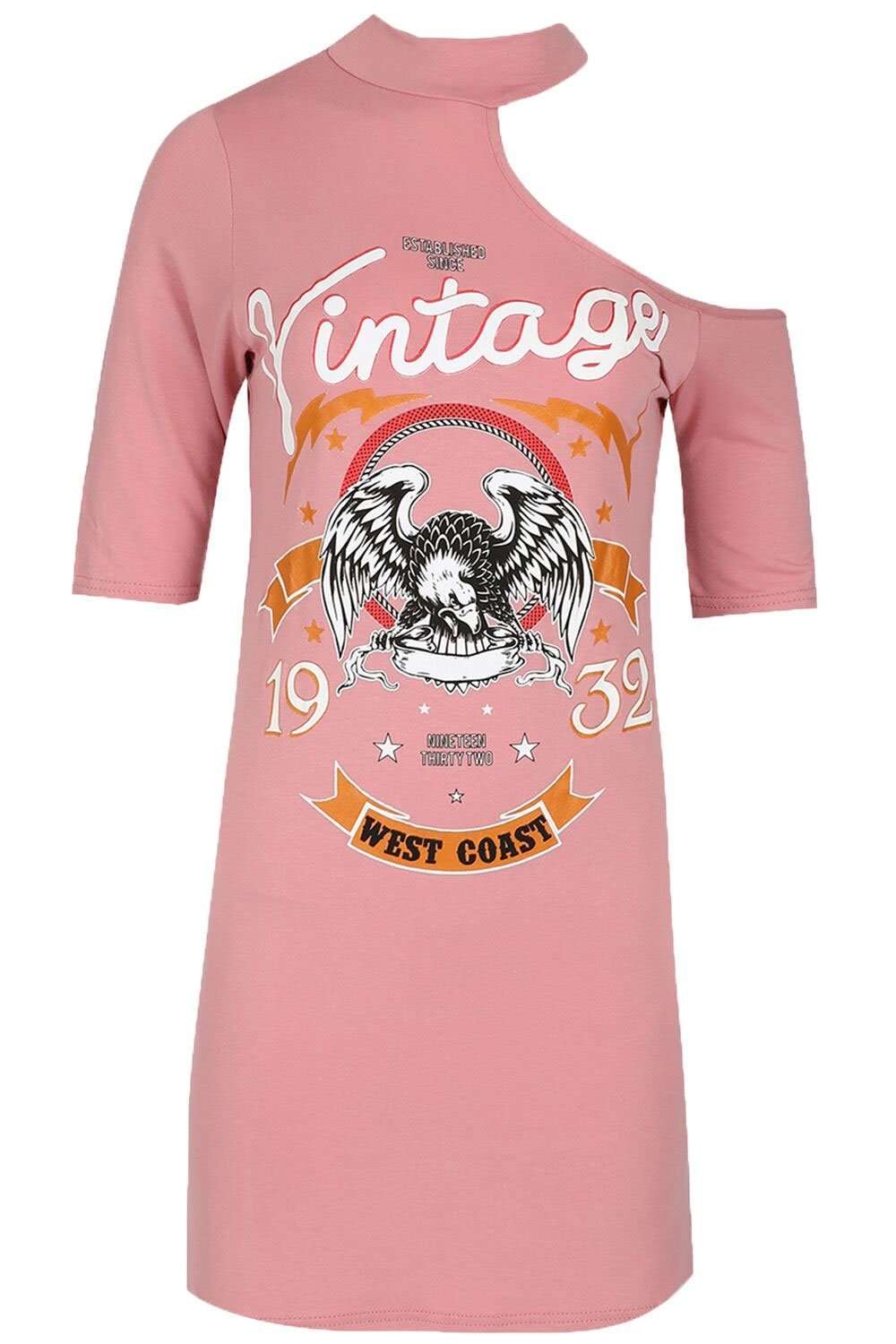 Ash Vintage One Shoulder T-Shirt Dress - bejealous-com