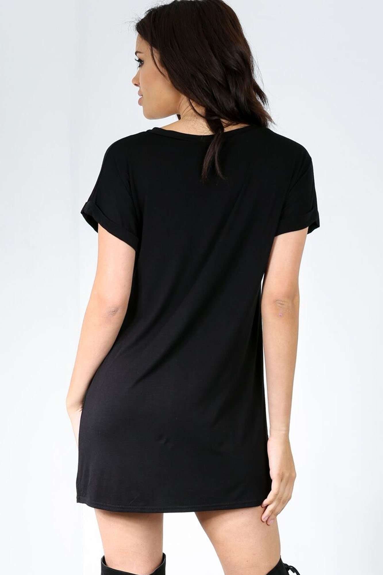 Ashby Boy Bye Slogan Print TShirt Dress - bejealous-com