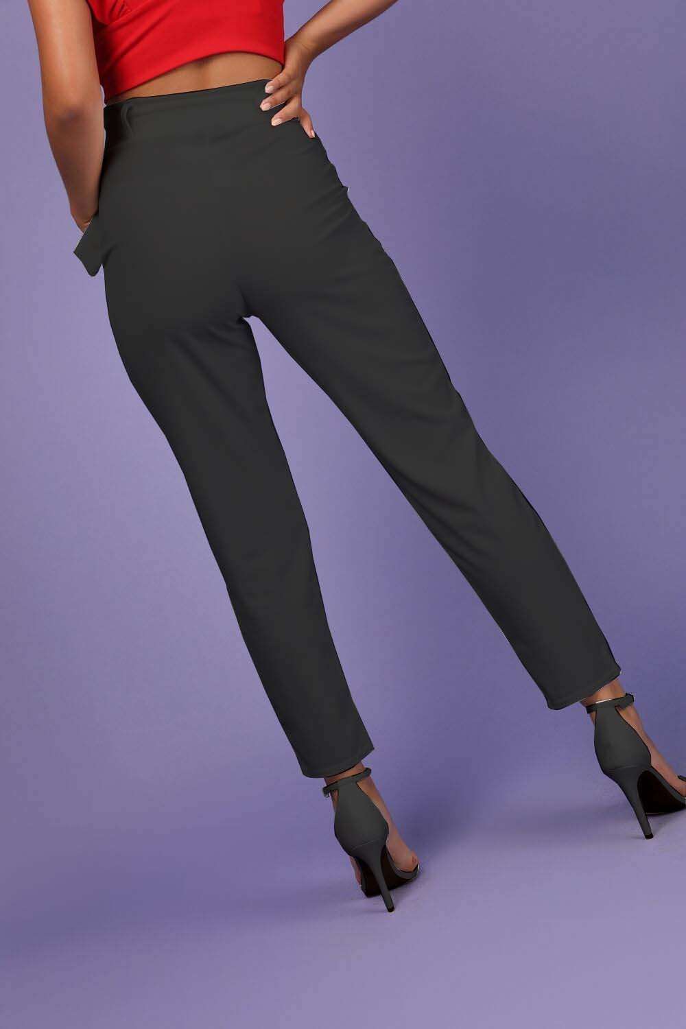 Bailee High Waist D Ring Cigarette Trousers - bejealous-com