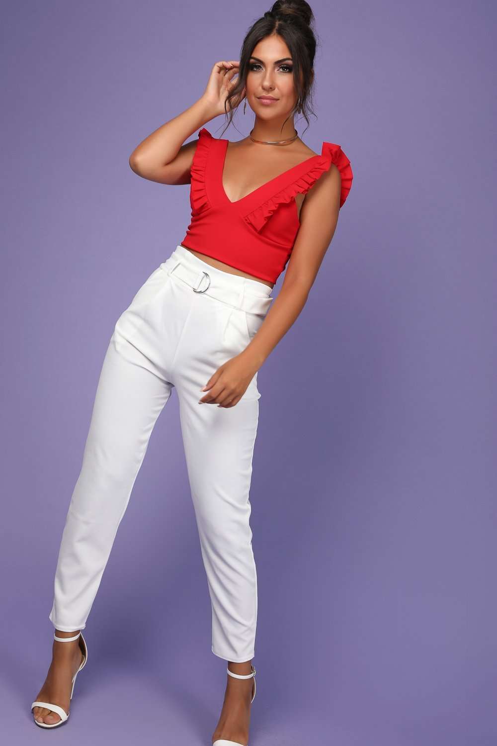 Bailee High Waist D Ring Cigarette Trousers - bejealous-com