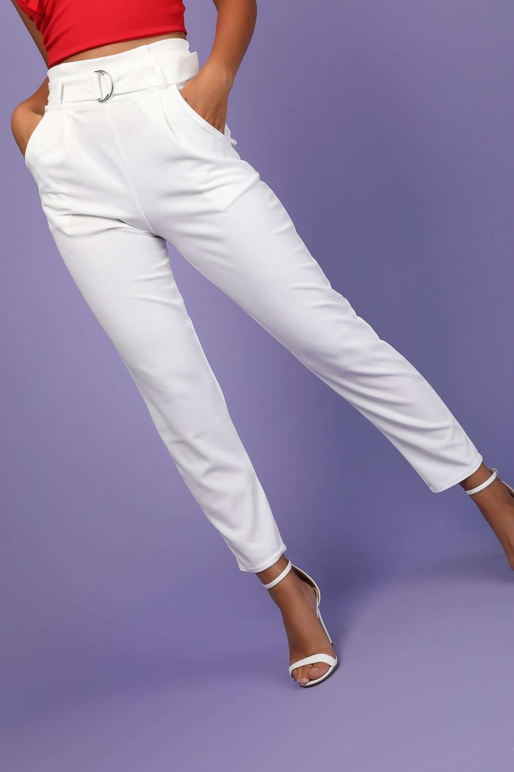 Bailee High Waist D Ring Cigarette Trousers - bejealous-com