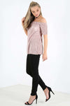 Baily Off Shoulder Metallic Pleated Top - bejealous-com