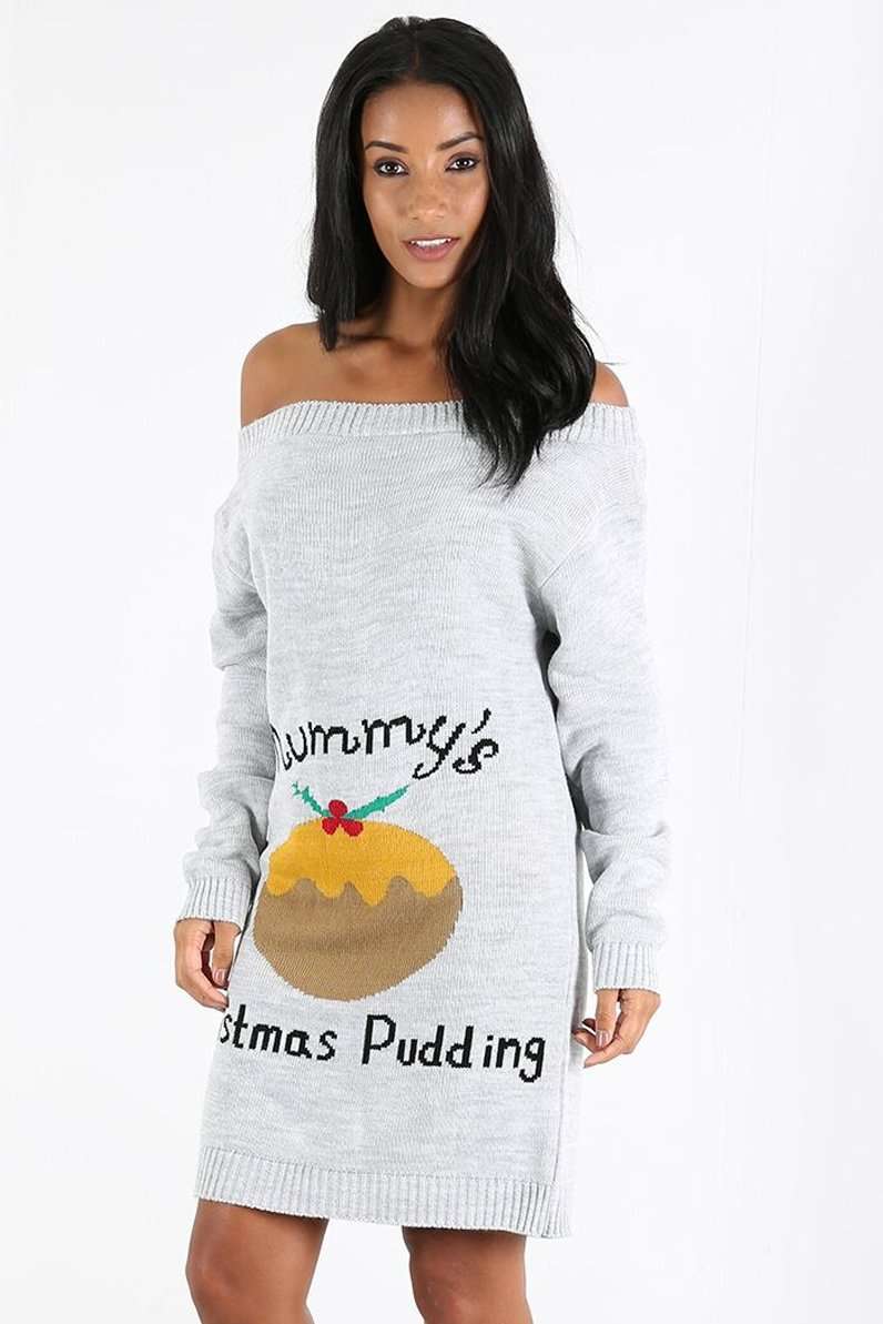 Bardot Maternity Christmas Pudding Jumper Dress
