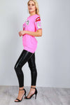 Beckie Abstract Graphic Print Baggy Tshirt - bejealous-com