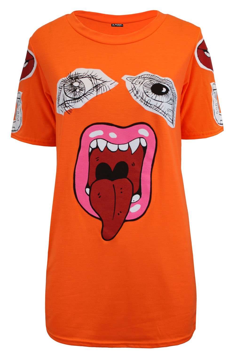 Beckie Abstract Graphic Print Baggy Tshirt - bejealous-com