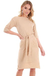 Navy Utility D Ring Midi Shift Dress With Pockets - bejealous-com