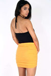 Bella High Waist Ruched Mini Skirt - bejealous-com