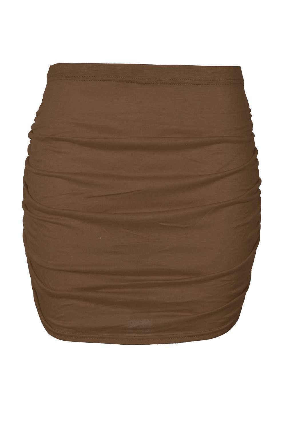 Bella High Waist Ruched Mini Skirt - bejealous-com