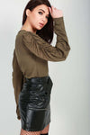 Bethanie Ruched Sleeve Basic Jersey Top - bejealous-com