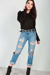 Bethanie Ruched Sleeve Basic Jersey Top - bejealous-com